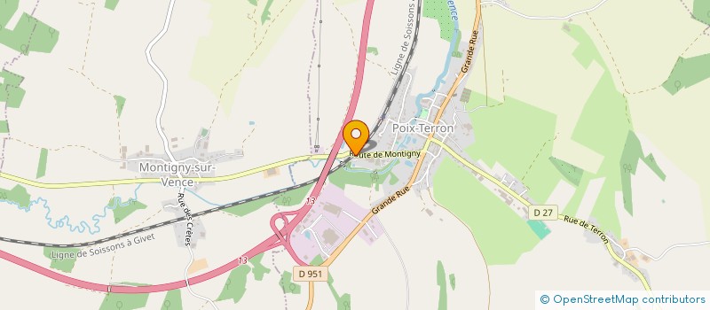 localisation de l'entreprise ATELIER DES VIEILLES GLOIRES  POIX-TERRON