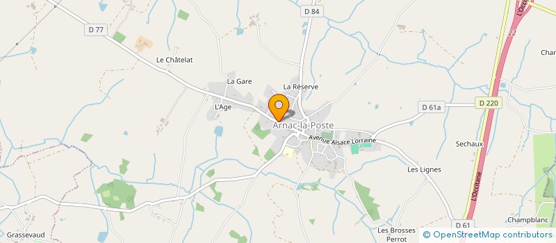 localisation de l'entreprise ATELIER DISTRIBUTION CREUSOIS à ARNAC-LA-POSTE