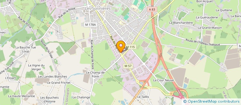 localisation de l'entreprise ATELIER DU BOIS à SORINIERES (LES)
