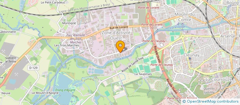 localisation de l'entreprise ATELIER DU BOIS D'OR  RENNES