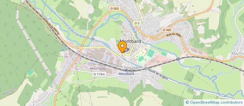 localisation de l'entreprise ATELIER DU CADRE à MONTBARD