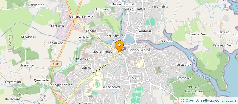 localisation de l'entreprise ATELIER DU CHEVEU à PONT-L'ABBE