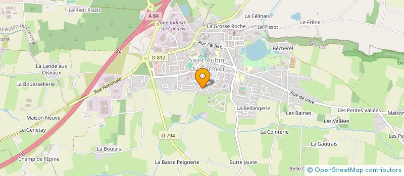 localisation de l'entreprise ATELIER DU CORMIER - AGENCEMENT MENUISERIE EBENISTERIE  SAINT-AUBIN-DU-CORMIER