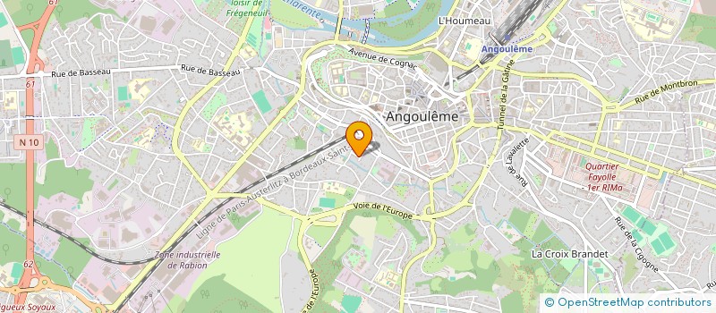 localisation de l'entreprise ATELIER DU FOND DU JARDIN à ANGOULEME