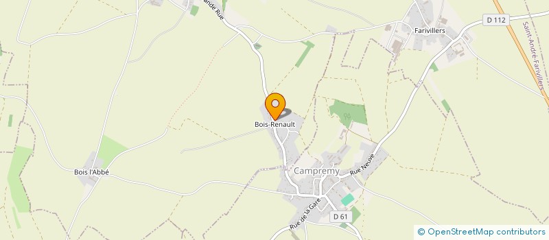 localisation de l'entreprise ATELIER DU JARDIN  SAINT-ANDRE-FARIVILLERS