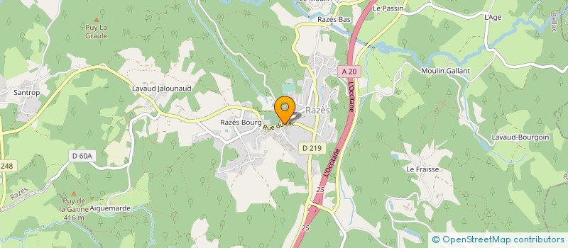 localisation de l'entreprise ATELIER DU LAC à RAZES