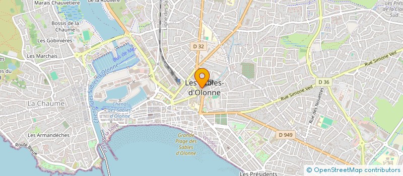 localisation de l'entreprise ATELIER DU LARGE ARCHITECTURE à LES SABLES D'OLONNE