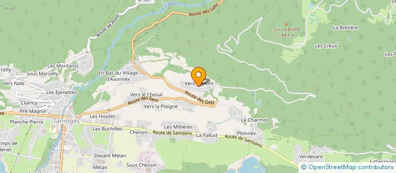 localisation de l'entreprise ATELIER DU MONT à TANINGES
