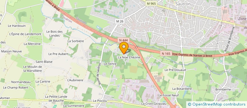 localisation de l'entreprise ATELIER DU PLATRE (ADP) à COUERON