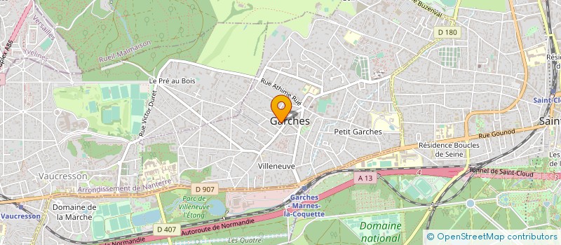 localisation de l'entreprise ATELIER DU SOI EN MOUVEMENT - SEM à GARCHES