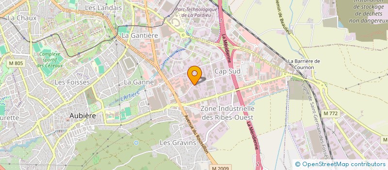 localisation de l'entreprise ATELIER DU VERRE  AUBIERE