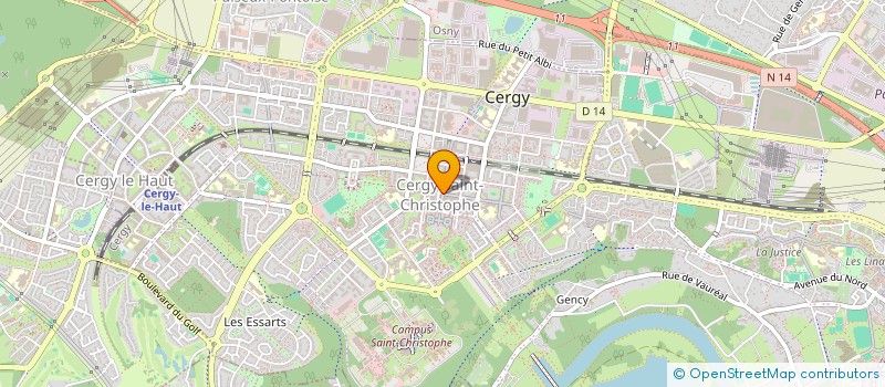 localisation de l'entreprise ATELIER EDUCATION CORPORELLE BIEN-ETRE à CERGY
