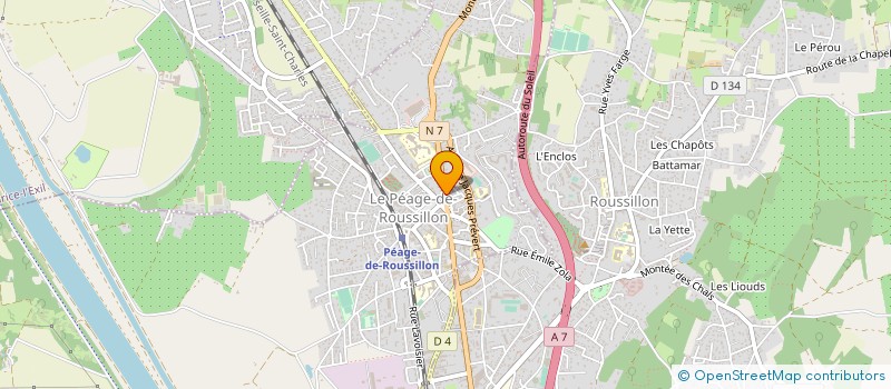 localisation de l'entreprise ATELIER ESPACE ARCHITECTURE à LE PEAGE-DE-ROUSSILLON