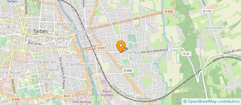 localisation de l'entreprise ATELIER ETUDES CHARPENTES  SEMEAC