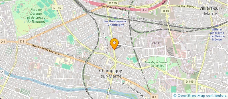 localisation de l'entreprise ATELIER EXP'HAIR à CHAMPIGNY-SUR-MARNE