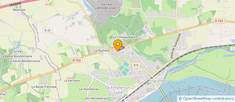 localisation de l'entreprise ATELIER FER CREATION à INGRANDES-LE-FRESNE-SUR-LOIRE