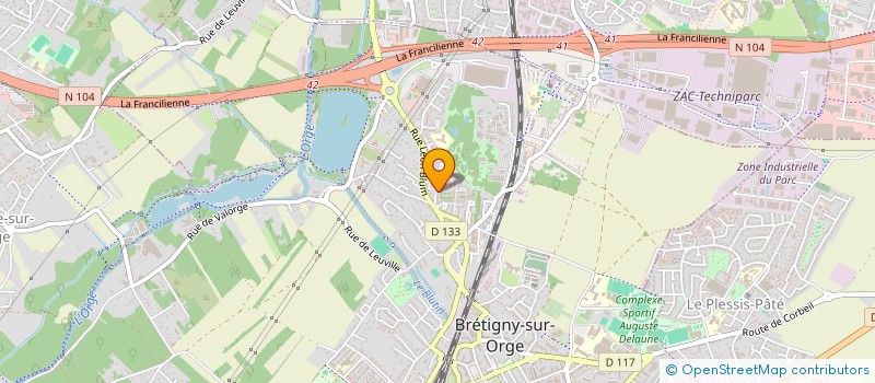 localisation de l'entreprise ATELIER FLEURS ET JARDINS à BRETIGNY-SUR-ORGE