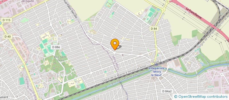 localisation de l'entreprise ATELIER FLORAL  MITRY-MORY