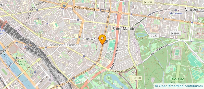 localisation de l'entreprise ATELIER FLORAL BEL AIR 12E  PARIS