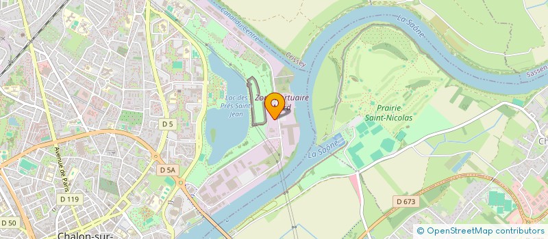 localisation de l'entreprise ATELIER FLUVIAL DU VAL DE SAONE  CHALON SUR SAONE