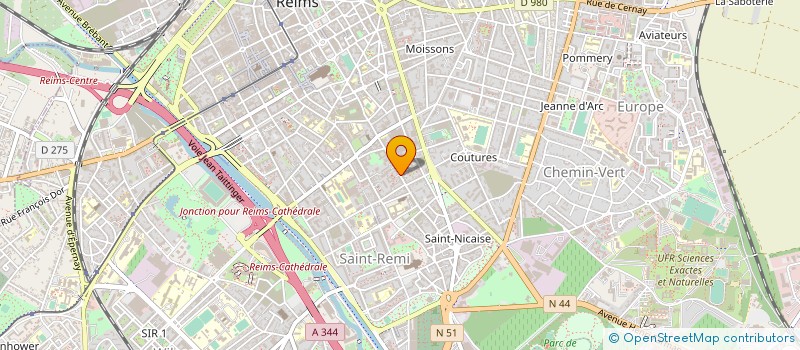 localisation de l'entreprise ATELIER FRANCHAUSER . HIBLOT à REIMS