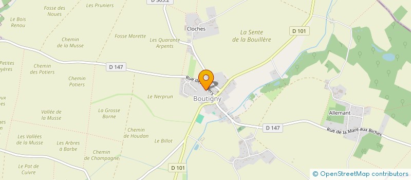 localisation de l'entreprise ATELIER GARANCE à BOUTIGNY-PROUAIS