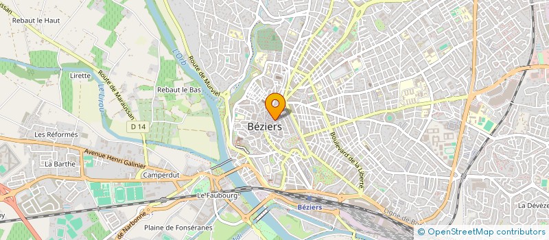 localisation de l'entreprise ATELIER GELY - STUDIO D'ARCHITECTURE  BEZIERS