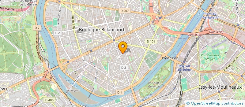 localisation de l'entreprise ATELIER GODIN LUCIANI à BOULOGNE-BILLANCOURT