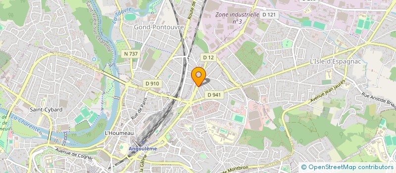 localisation de l'entreprise ATELIER GUYZOR à ANGOULEME