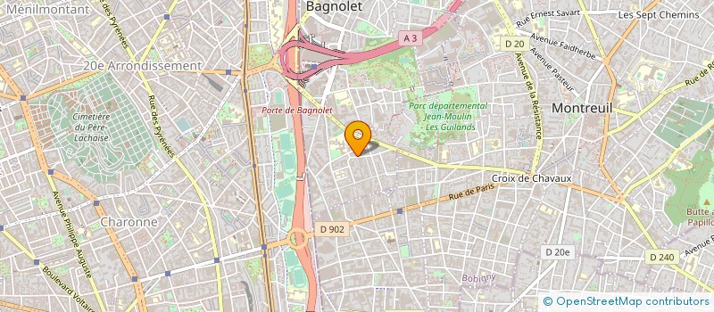 localisation de l'entreprise ATELIER ILEX à BAGNOLET