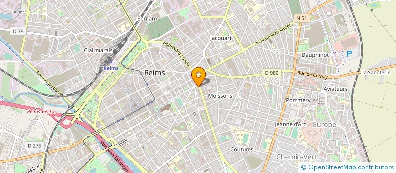 localisation de l'entreprise ATELIER IMMO  REIMS