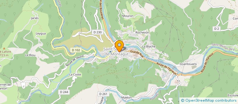 localisation de l'entreprise ATELIER INFORMATIQUE ET MEDIA  SAINT-SAUVEUR-DE-MONTAGUT