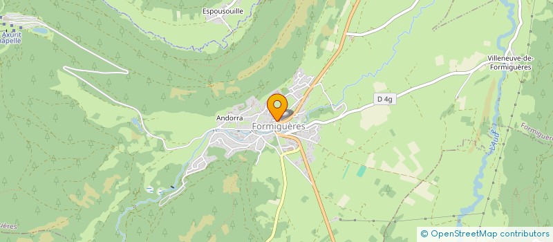 localisation de l'entreprise ATELIER INFRA SERVICES  FORMIGUERES