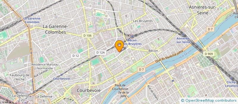 localisation de l'entreprise ATELIER INTER DISCIPLINES à COURBEVOIE