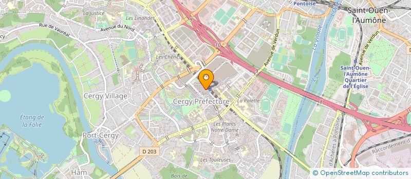 localisation de l'entreprise ATELIER INTERNAT MAITRISE OEUVR URBAIN  CERGY