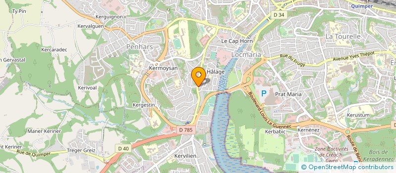 localisation de l'entreprise ATELIER IOD à QUIMPER