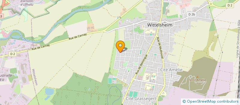 localisation de l'entreprise ATELIER JARDINS  WITTELSHEIM