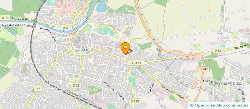 localisation de l'entreprise ATELIER K 'REACTION à DAX
