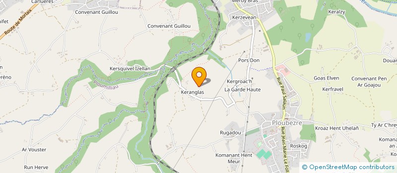 localisation de l'entreprise ATELIER KERANGLAZ  PLOUMILLIAU