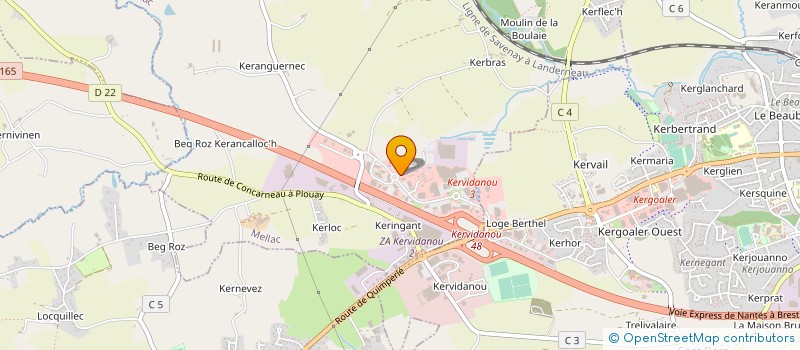 localisation de l'entreprise ATELIER KERGOAT  MELLAC