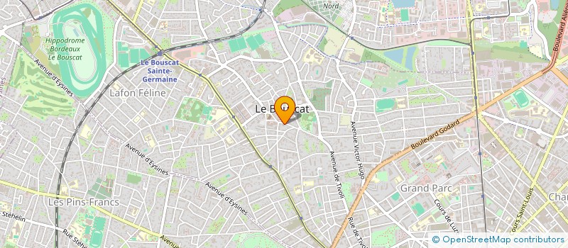 localisation de l'entreprise ATELIER KINE SPORT SANTE  LE BOUSCAT