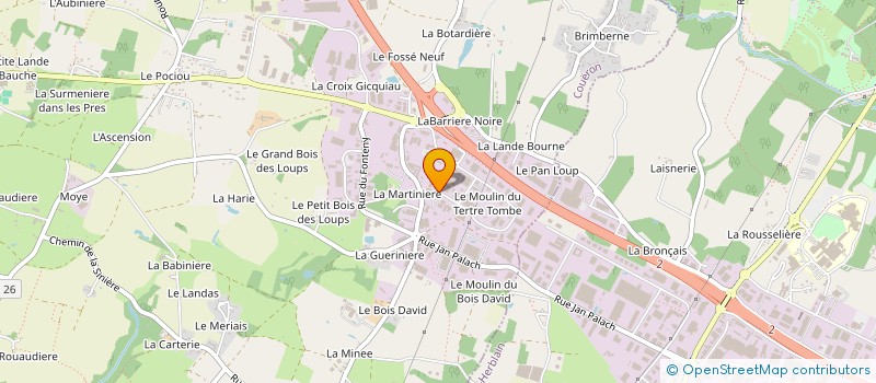 localisation de l'entreprise ATELIER LA CHABOSSIERE à COUERON