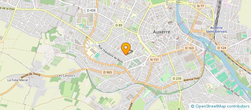 localisation de l'entreprise ATELIER LA JOIE DE PEINDRE  AUXERRE