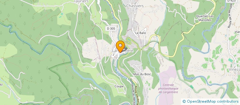 localisation de l'entreprise ATELIER LA LIGNE à LARGENTIERE