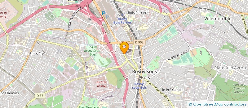 localisation de l'entreprise ATELIER LECOMTE KAZIAN& ASSOCIES à ROSNY-SOUS-BOIS