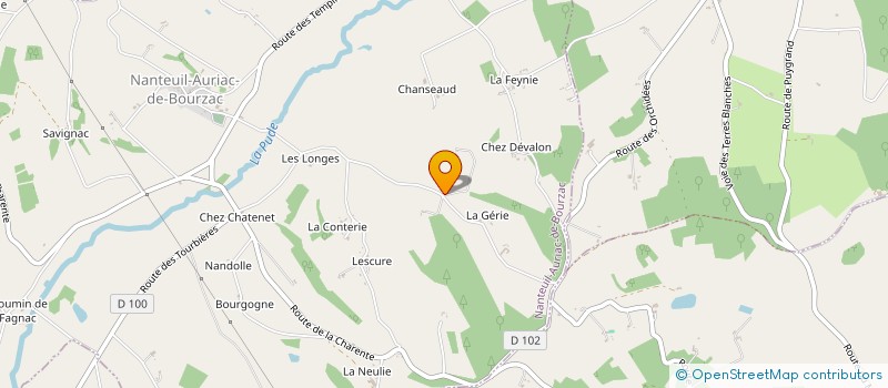 localisation de l'entreprise ATELIER LYRIQUE DE DORDOGNE  NANTEUIL-AURIAC-DE-BOURZAC