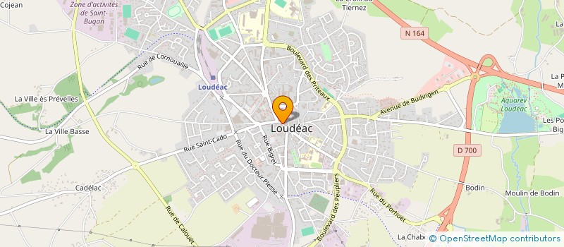 localisation de l'entreprise ATELIER M. CHATEAU SOCIETE ARCHITECTES à LOUDEAC