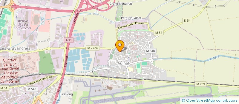 localisation de l'entreprise ATELIER M DANSE  AULNAT