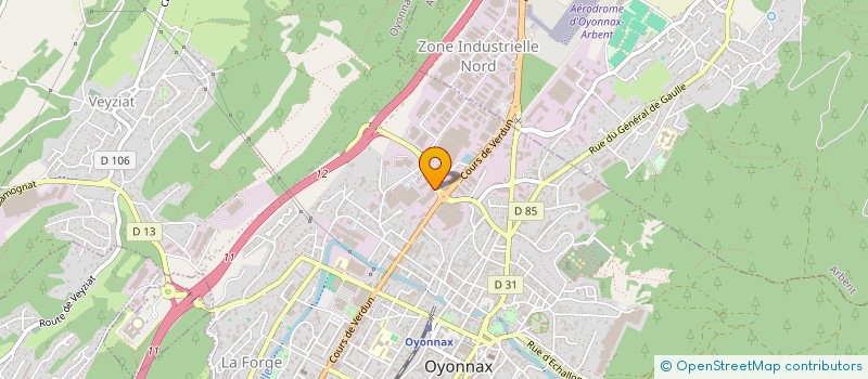 localisation de l'entreprise ATELIER MADULI - ART ET DESIGN à OYONNAX