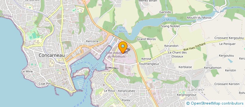 localisation de l'entreprise ATELIER MARIN BRETON à CONCARNEAU